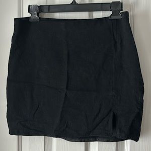 Blu Pepper - Black Linen Skirt - L
